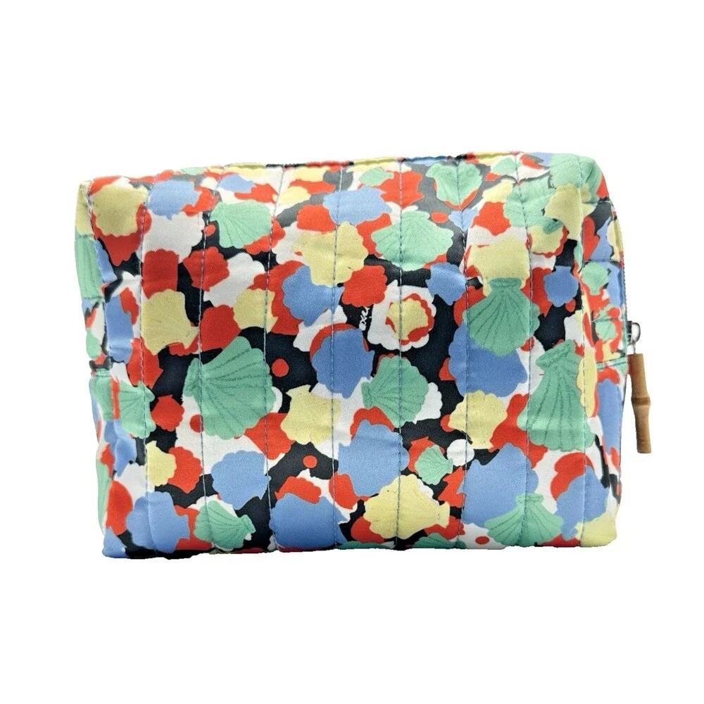 Elemis x Rixo Cosmetic Makeup Bag Quilted Floral Travel Pouch Organizer NWT Gift